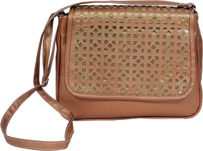 

Zasmina Girls Gold PU Sling Bag