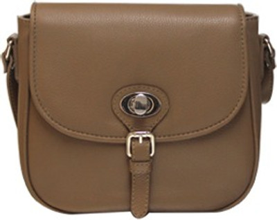 

La Roma Women Casual Khaki Genuine Leather Sling Bag