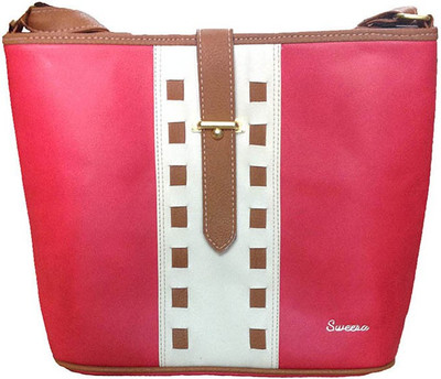 

SWEERA Women Casual Red PU Sling Bag