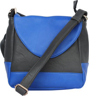 

Ellis Women Casual Black, Blue PU Sling Bag
