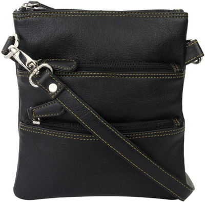 

K London Women Casual Black Leatherette Sling Bag
