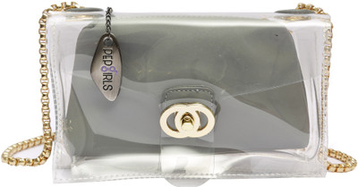 

Pepgirls Girls Evening/Party Grey Leatherette Sling Bag