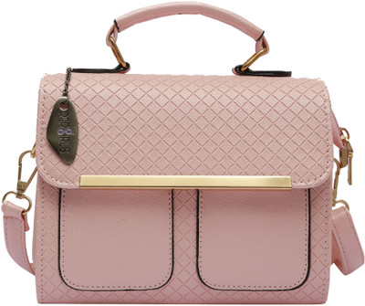 

Pepgirls Girls Casual Pink Leatherette Sling Bag