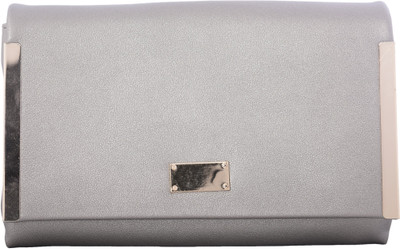

Kleio Women Evening/Party Silver PU Sling Bag