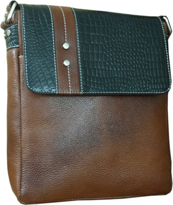

Tan Ritcher Men & Women Formal Multicolor Genuine Leather Sling Bag