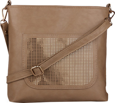 

Glasy Girls Casual Brown PU Sling Bag