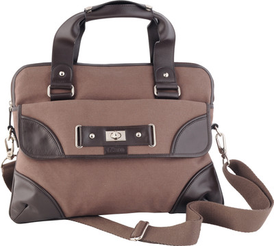 

tZaro Men & Women Formal Tan, Brown Canvas, Genuine Leather Sling Bag, Brown;tan