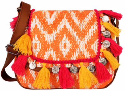 

Kanvas Katha Women Casual Multicolor Canvas Sling Bag