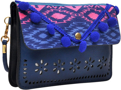 

Hawai Women Casual Blue PU Sling Bag