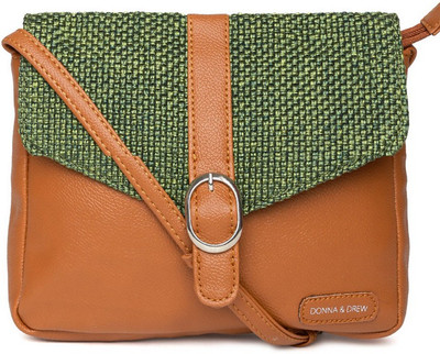 

Donna & Drew Women Casual Tan PU Sling Bag