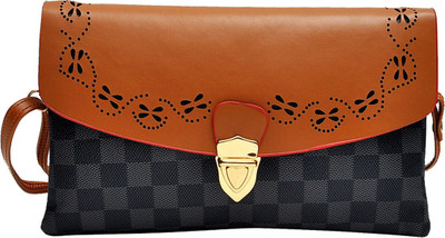 

Hawai Women Evening/Party Black, Brown PU Sling Bag