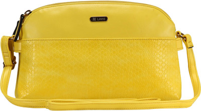 

Lavie Women Casual Yellow PU Sling Bag