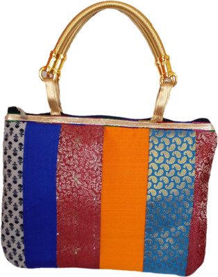 

AUK Women Casual Multicolor Brocade, Silk, Cotton Hand-held Bag