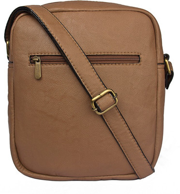 

Purseus Men Formal Khaki PU Sling Bag