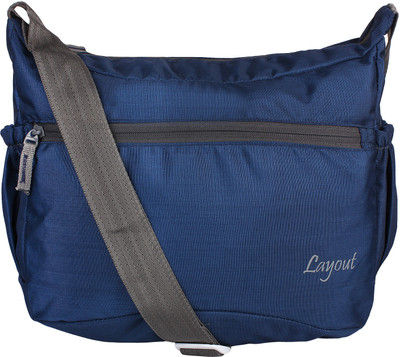 

Layout Men & Women Casual Blue Polyester Sling Bag