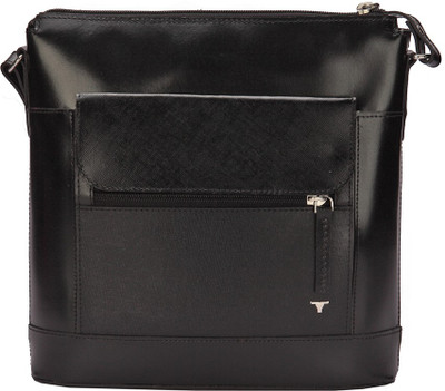 

Bulchee Women Casual Black Leatherette Sling Bag