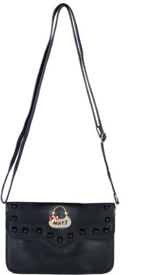 

FabSeasons Girls Casual Black PU Sling Bag