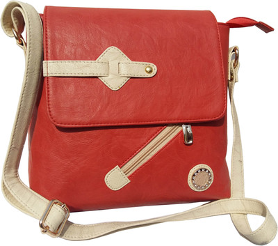 

Surmount Girls Casual Red PU Sling Bag