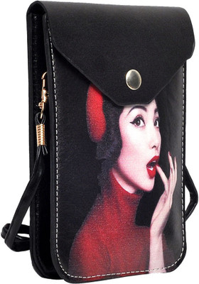 Hawai Women Casual Black PU Sling Bag