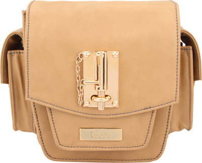

D'oro Women Casual Beige PU Sling Bag
