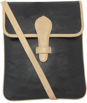 

Chimera Leather Men & Women Casual Black Leatherette Sling Bag