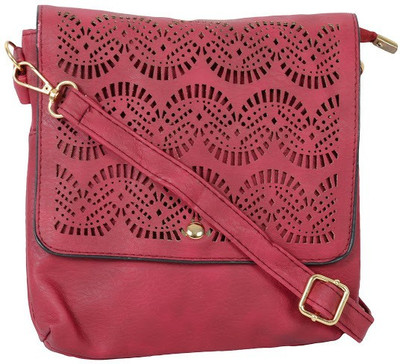 

Sri Women Casual Red PU Sling Bag