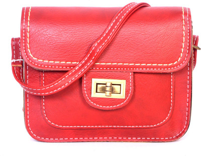 

Bags Craze Women Casual Maroon PU Sling Bag