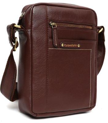 

Curewe Kerien Men Formal Brown Leatherette Sling Bag