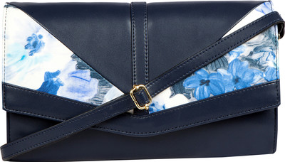 

Lomond Women Evening/Party Blue PU Sling Bag