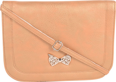 

Kleio Women Casual Tan PU Sling Bag