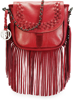 

Phive Rivers Women Evening/Party Red Genuine Leather Sling Bag