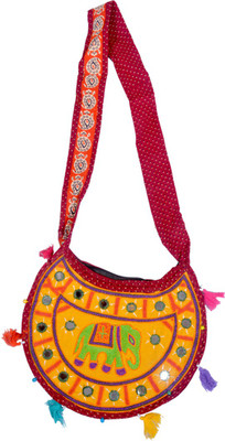 

Shopolics Girls Casual Multicolor Cotton Shoulder Bag