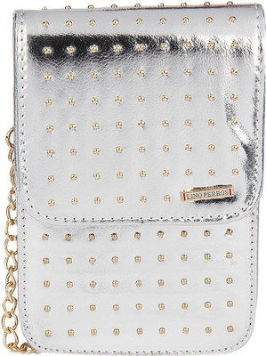 

Lino Perros Women Casual Silver Leatherette Sling Bag
