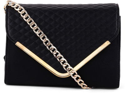 

Histeria Women Casual Black Leatherette Sling Bag