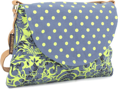 

Kanvas Katha Women Casual Blue, Green Canvas Sling Bag