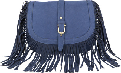 

Lino Perros Women Casual Blue Leatherette Sling Bag