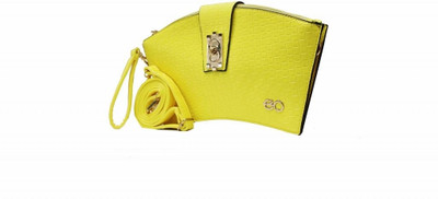 

E2O Women Casual Yellow Genuine Leather Sling Bag