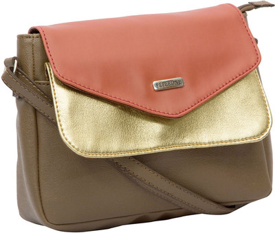 

Peperone Women Casual Brown PU Sling Bag