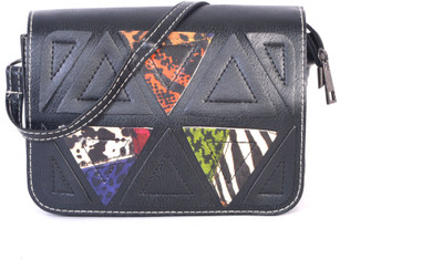 

Bags Craze Women Casual Black PU Sling Bag