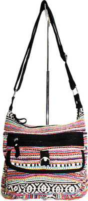 

Tiara Women Casual Multicolor Jute Sling Bag
