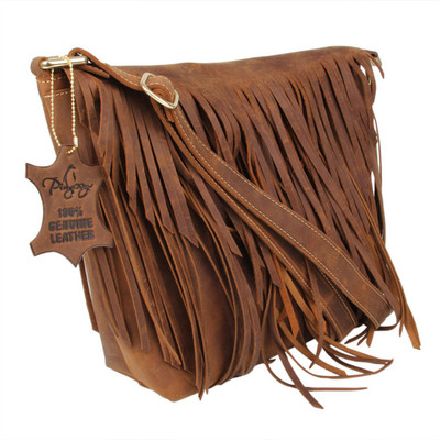 

Pingooz Women Casual Brown Genuine Leather Shoulder Bag