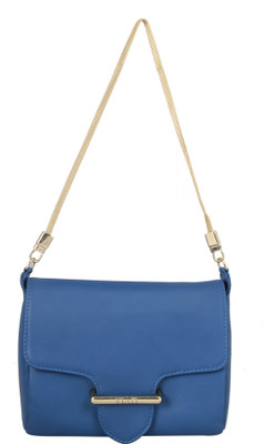 

Viari Women Casual Blue Genuine Leather Sling Bag
