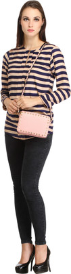 

Star Style Women Casual Pink Leatherette Sling Bag