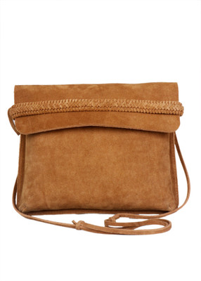 

Romari Women Casual Tan Genuine Leather Sling Bag