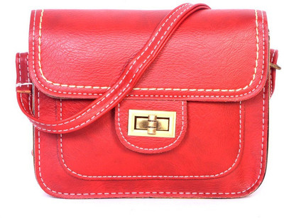 

Frosty Fashion Women Casual Maroon PU Sling Bag