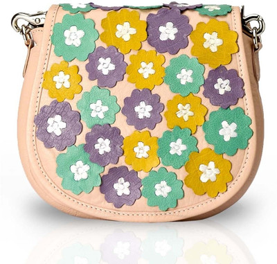 

Brune Girls Casual Beige Genuine Leather Sling Bag