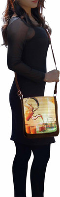 

The Ringmaster Women Casual Brown PU Sling Bag