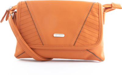 

Lavie Women Formal Orange PU Sling Bag