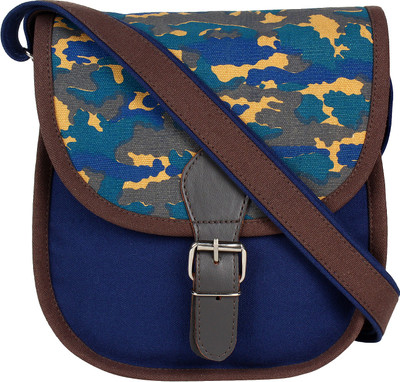 

Anekaant Women Casual Blue Canvas Sling Bag