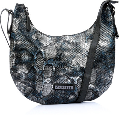 

Caprese Women Black, Blue Leatherette Sling Bag